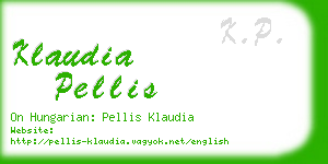 klaudia pellis business card